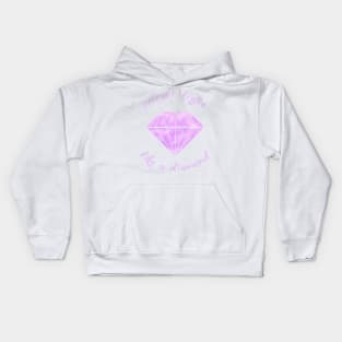 Refract Light Like a Diamond - Pastel Purple Kids Hoodie